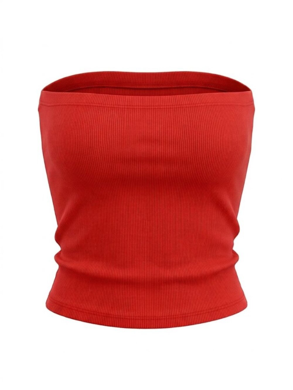 NWT A New Day Ribbed Strapless Tube Top Sz XS Red Stretch Knit Casual Basic